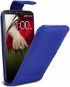 LG G2 D802 Leather Flip Case - Blue LGOG2LFCB OEM